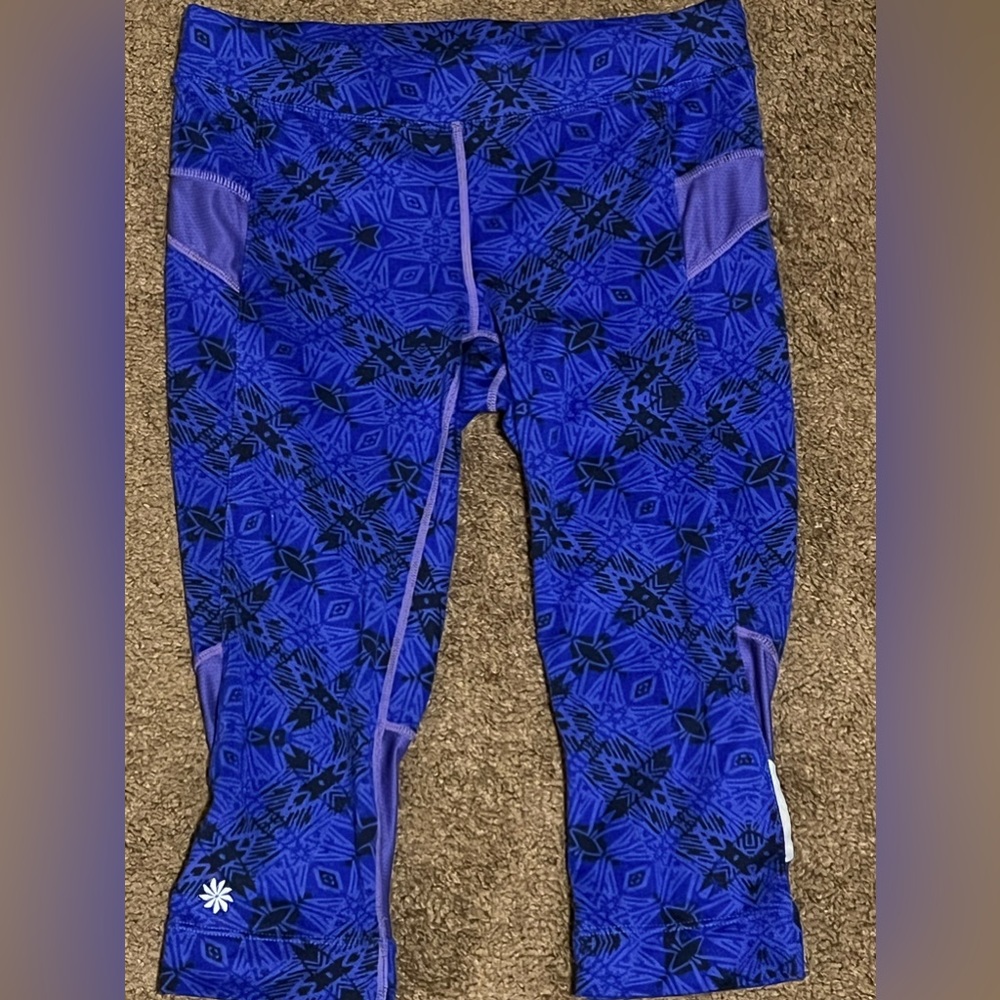Athleta Cairo Bare to Run Cropped Leggings Blue - Picture 4 of 7